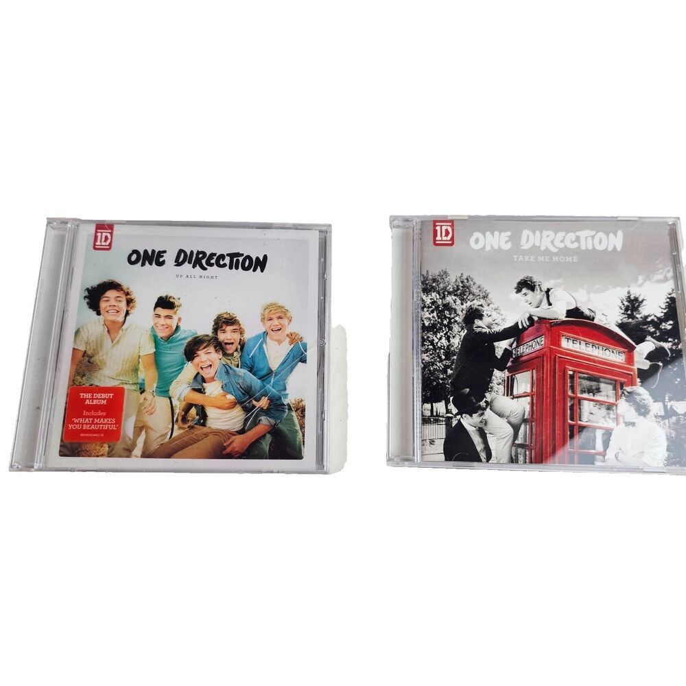 One Direction 2 CD Lot Up All Night Take Me Home Original Albums Cracked